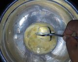 A picture of step 2 of Basbousa, Sweet Indian desert.