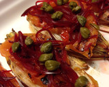 Foto del paso 1 de la receta: Pincho de endivia y tomate a la plancha