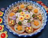 Hình bước làm 3 của món Đậu hũ non hấp rau củ