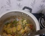 A picture of step 3 of Vegetable Pulao.