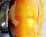 A picture of step 1 of Mango custard shots.