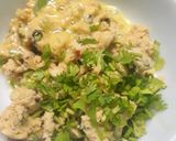 A picture of step 1 of Sweet and sour chicken shami kebab.