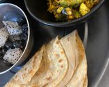A picture of step 12 of Avocado Bhujiya with Laccha Paratha.
