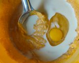 A picture of step 3 of Mango malpua with fresh cream.