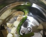 A picture of step 1 of Palak paneer.