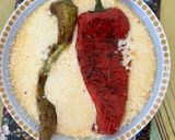 A picture of step 1 of Peppers with yoghurt.