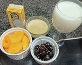 A picture of step 1 of 🍒 Cherry Mango shake 🥭.