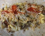 A picture of step 4 of Breakfast skillet burrito.