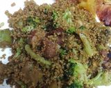 A picture of step 4 of Couscous roasted pine nuts and Ham and Broccoli.