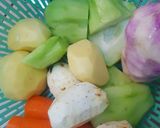 Hình bước làm 1 của món Canh củ quả chay