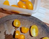 Foto del paso 1 de la receta: Pizza con cherrys amarillos