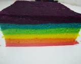 Rainbow cake langkah memasak 7 foto