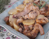 Foto del paso 5 de la receta: Conejo al horno con champiñones y romero