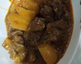 A picture of step 4 of Aloo gosht.