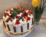 Erdei gyümölcsös mascarpone álomtorta 🎂🫐🍓🍇 recept fázis 14 fotója