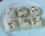 A picture of step 5 of Coconut burfi.