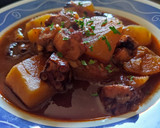 Foto del paso 8 de la receta: Guiso de Pulpo con Patatas en Salsa de Tomate, Humo y Café