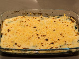 Espinacas con gambas y bechamel