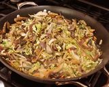A picture of step 7 of Moo -Shu Pork.