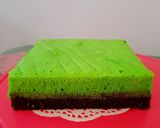 Foto langkah ke 6 dari resep Brownies kukus coklat pandan.