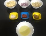 A picture of step 1 of Aloo pyaz ke pakore.