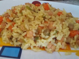 Arroz salteado con Chuletas y Vegetales
