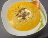 Édes burgonya krémleves, bacon chipsel recept fázis 5 fotója