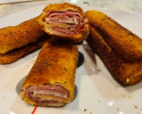 Foto del paso 7 de la receta: Rollitos de pan de molde con dos tipos de jamón y queso