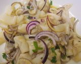 A picture of step 4 of Baby Squid (preparing and dry frying).