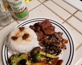 Hình bước làm 10 của món Sườn cây nướng, chả từ da cá hồi, ruốc cá hồi