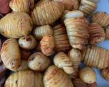 Hassleback garlic new potatoes recipe step 2 photo
