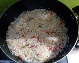 A picture of step 9 of Fried rice with shashlik.