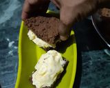 A picture of step 22 of Butterscotch rajbhog ice-cream chocolate cake.
