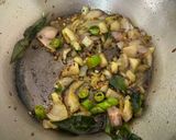 A picture of step 2 of Bhindi Curry.
