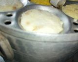 A picture of step 3 of Idli with date palm jaggery-Coconut filling.