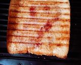 A picture of step 4 of Beet Hummus Sandwich.