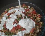 A picture of step 7 of Fatteh salad.