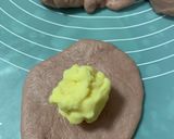 A picture of step 6 of Purple Sweet Potatoes Bread with butter&milk filling.