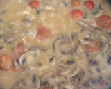 Foto del paso 6 de la receta: Espaguetis con salsa de parmesano, champiñones y jamón (sin nata)