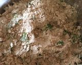 A picture of step 2 of Rajgira stuffed paratha.