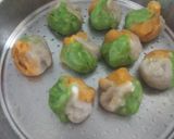 A picture of step 4 of Tri colour modak.
