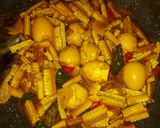 Foto langkah ke 6 dari resep Oseng Janggel (Jagung Muda) Telur Puyuh Kecap.