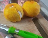 A picture of step 1 of Orange candies in two varieties.