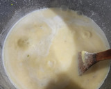 Foto del paso 5 de la receta: 🥓🧀🍄‍🟫 Polenta con panceta, champiñones y verdeo a la crema gratinada 🍄‍🟫🧀🥓