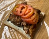 Foto langkah ke 5 dari resep Sarapan Diet : Sandwich Ayam Jamur (424 kkal).