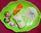 Foto langkah ke 1 dari resep MPASI 10m+ : Oat Orak-Arik Telur Puyuh Tofu 4* + Evoo.