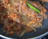 A picture of step 5 of Dahi Kathal.