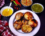 A picture of step 8 of Bihari Litti Chokha & Chutney.