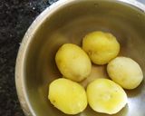 A picture of step 1 of Dum aloo (without onion and Garlic).