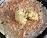 A picture of step 5 of Hyderabadi Upma Dosa.